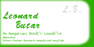 leonard butar business card
